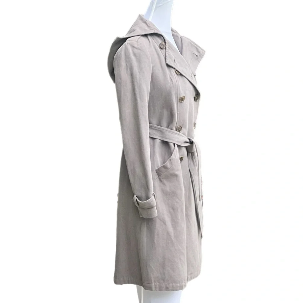 Gryphon New York Grey Hoodie Trench Coat Small Excellent used Condition